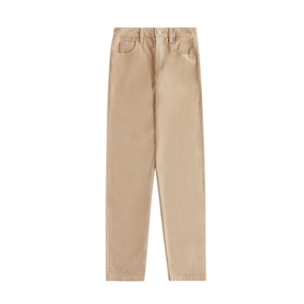 NWT Kith Women Zuri High Rise Straight Jean in 'Birch'